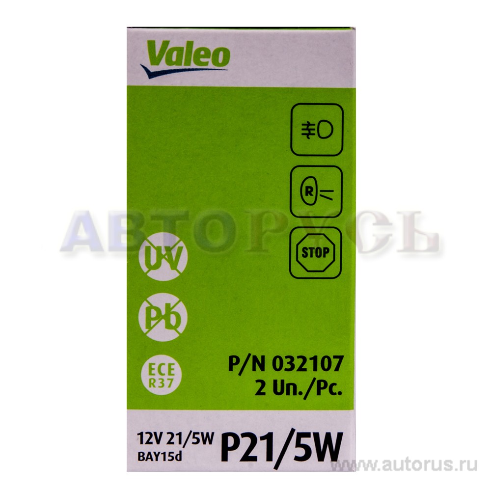 Лампа 12V P21/5W 21/5W VALEO 2 шт. картон 032 107