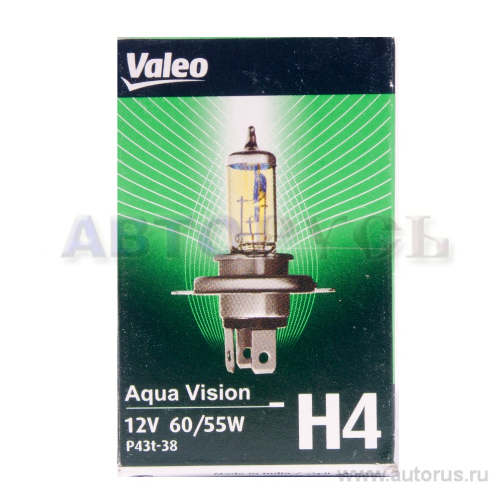 Лампа 12V H4 55/60W VALEO AQUA VISION 1 шт. картон 032 515