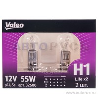 Лампа 12V H1 55W VALEO Life x2 2 шт. DUOBOX 032 600