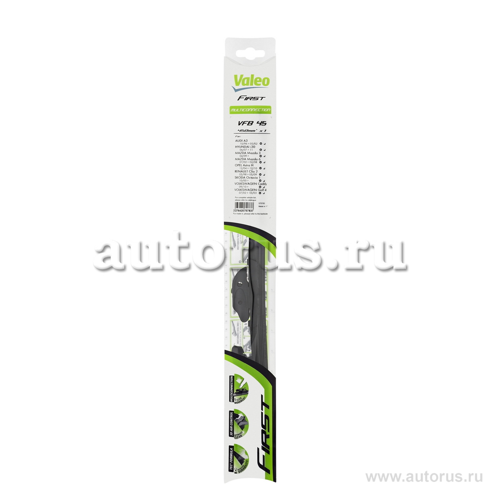 Щетка стеклоочистителя 450 мм бескаркасная 1 шт VALEO Aero 575783