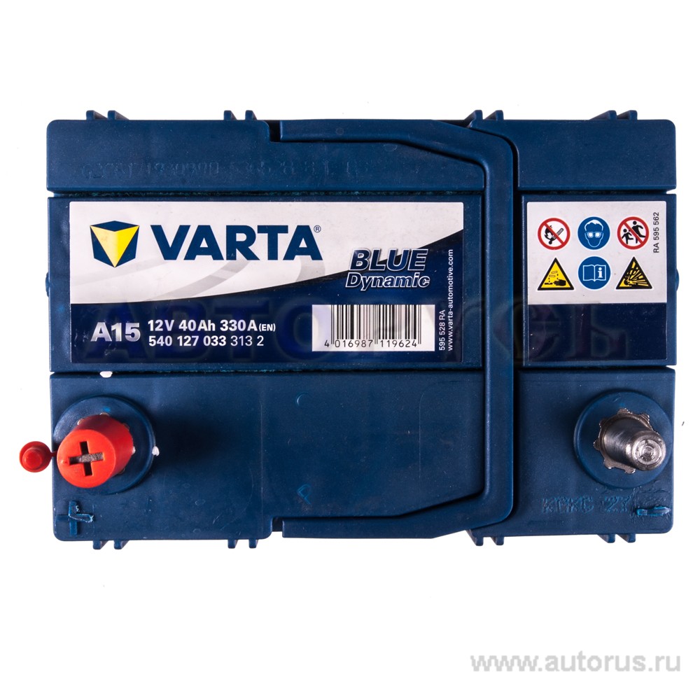 Аккумулятор VARTA Blue Dynamic 40 А/ч 540 127 033 прямая L+ EN 330A 187x127x227 A15 540 127 033 313 2
