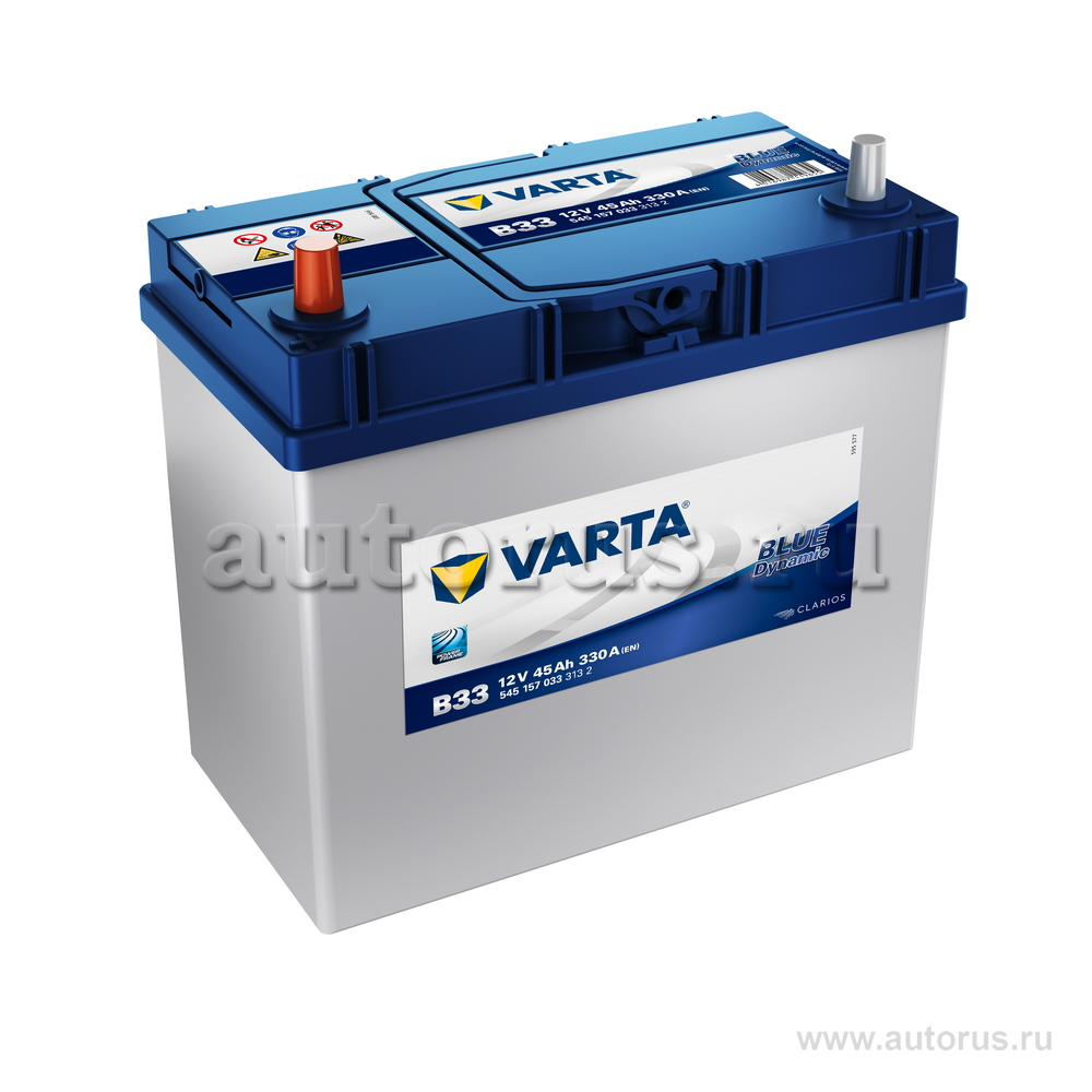 Аккумулятор VARTA Blue Dynamic 45 А/ч 545 157 033 прямая L+ EN 330A 238x129x227 B33 545 157 033 313 2