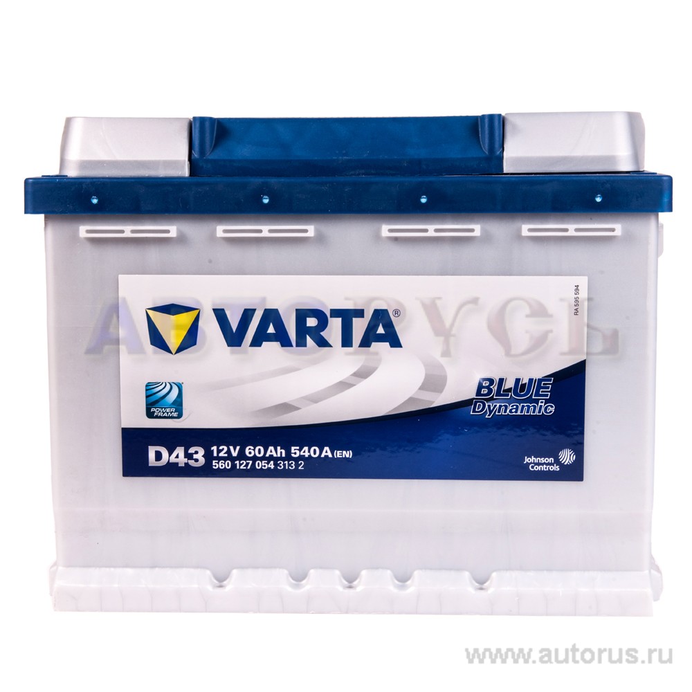 Аккумулятор VARTA Blue Dynamic 60 А/ч 560 127 054 прямая L+ EN 540A 242x175x190 D43 560 127 054 313 2