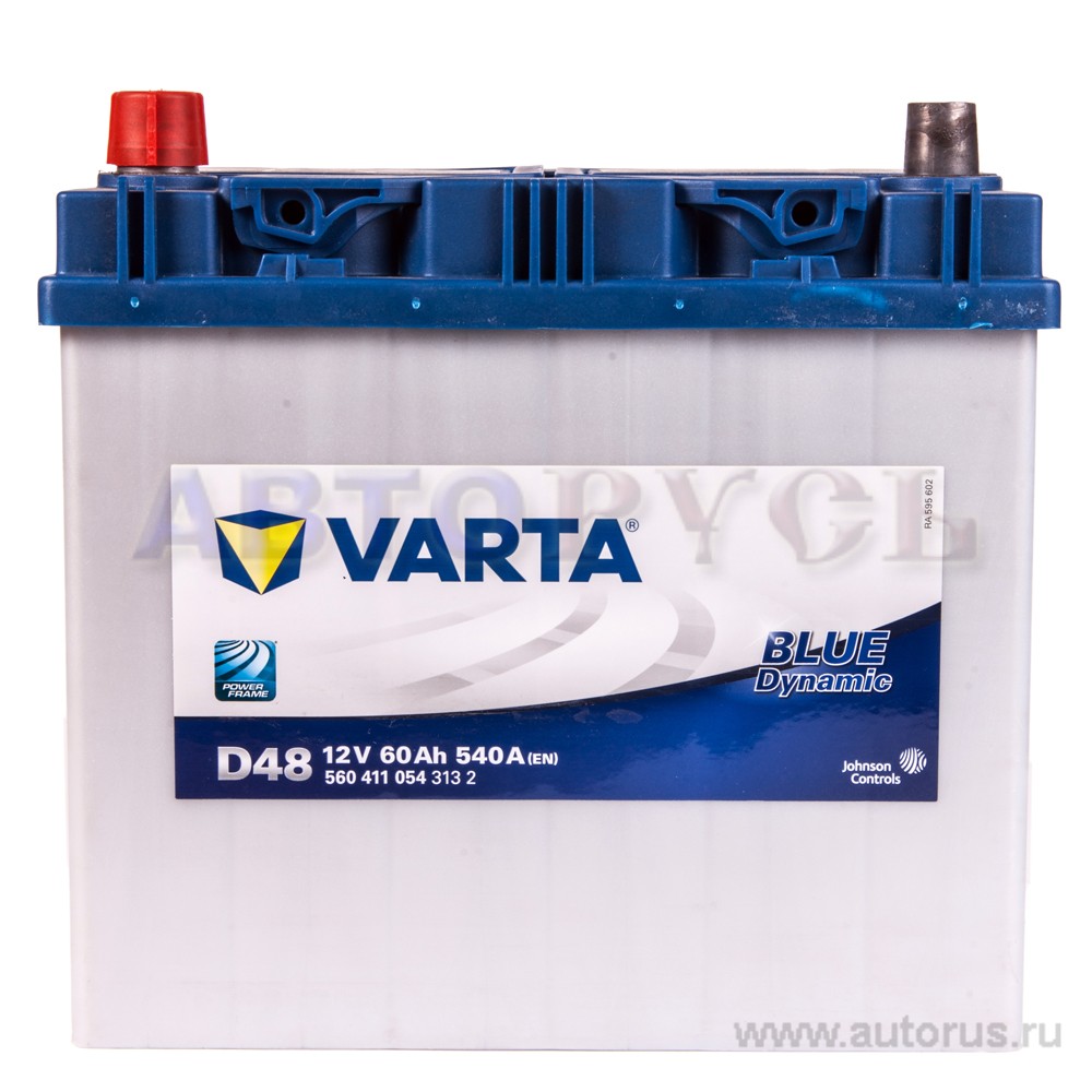 Аккумулятор VARTA Blue Dynamic 60 А/ч 560 411 054 прямая L+ EN 540A 232x173x225 D48 560 411 054 313 2