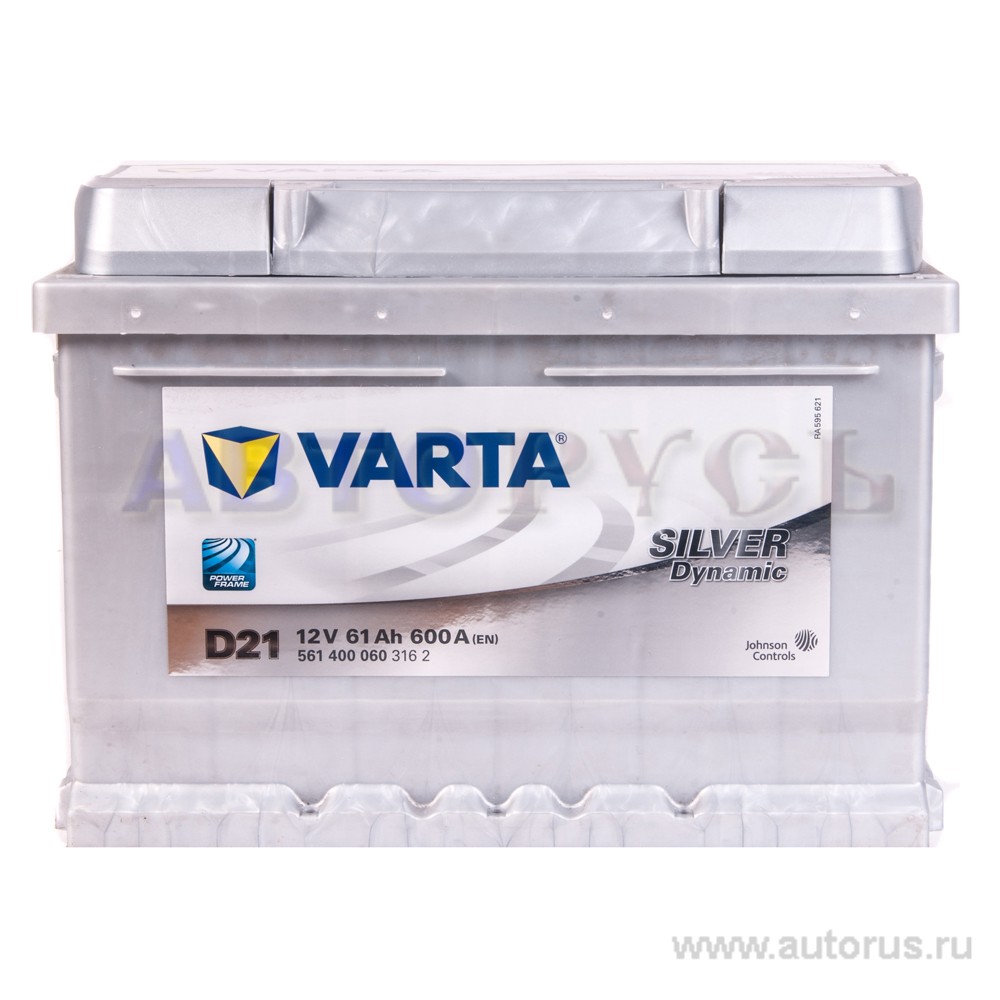 Аккумулятор VARTA Silver Dynamic 61 А/ч 561 400 060 обратная R+ EN 600A 242x175x175 D21 561 400 060 316 2