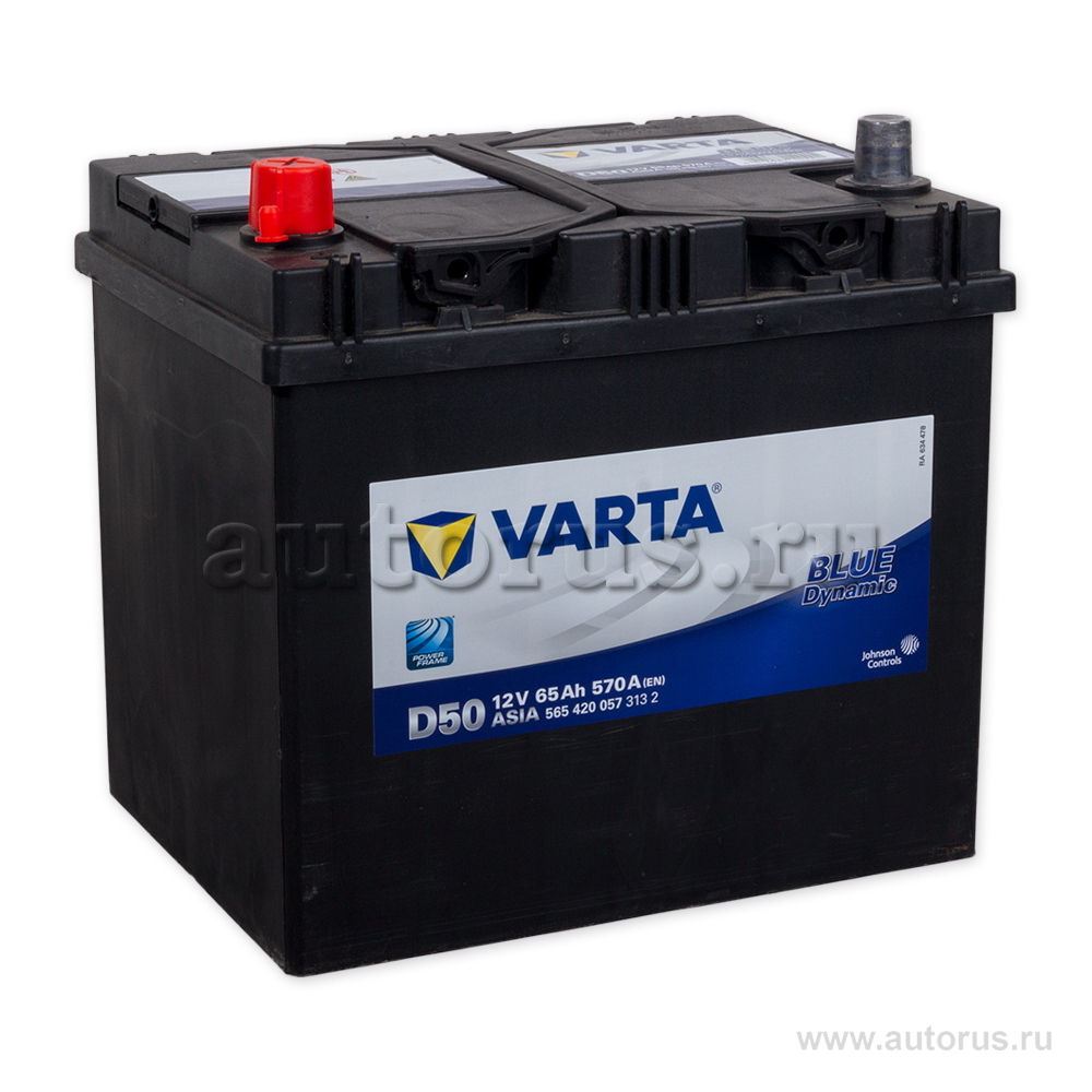 Аккумулятор VARTA Blue Dynamic 65 А/ч 565 420 033 прямая L+ EN 570A 232x173x225 D50 565 420 057 313 2