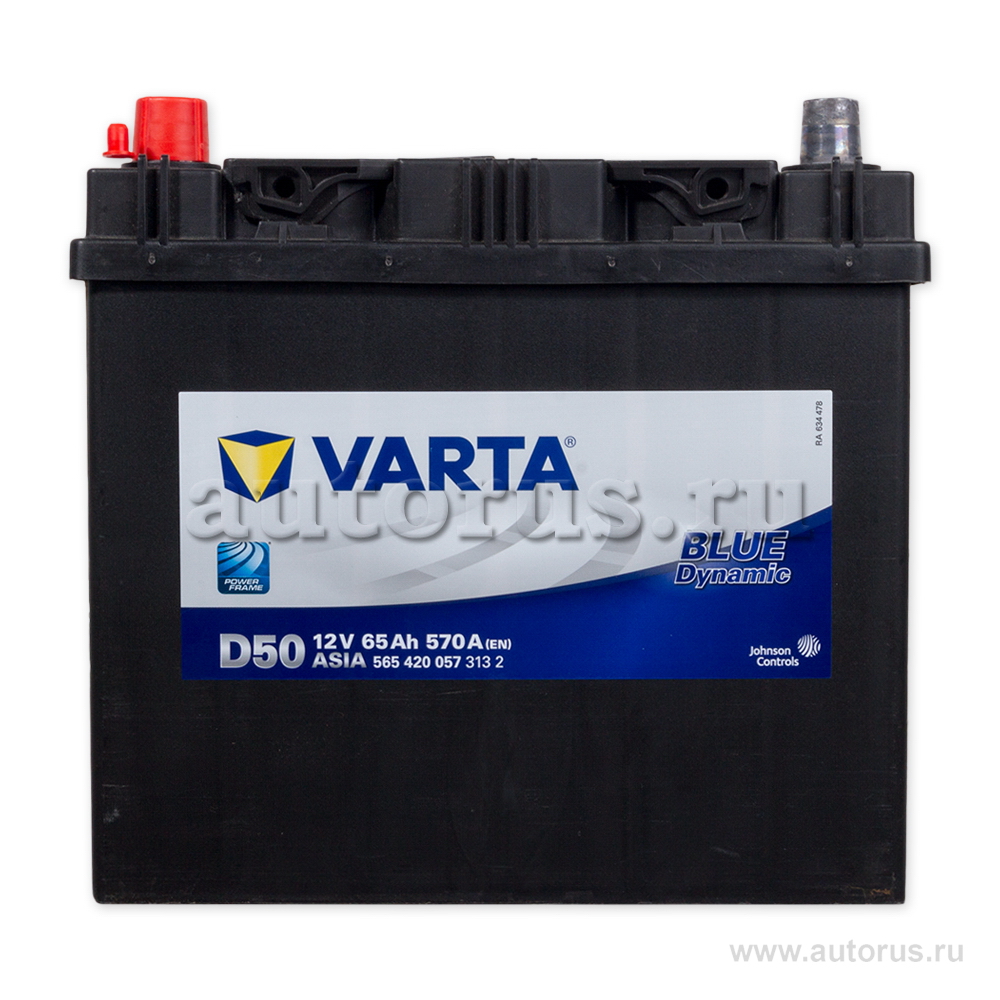 Аккумулятор VARTA Blue Dynamic 65 А/ч 565 420 033 прямая L+ EN 570A 232x173x225 D50 565 420 057 313 2
