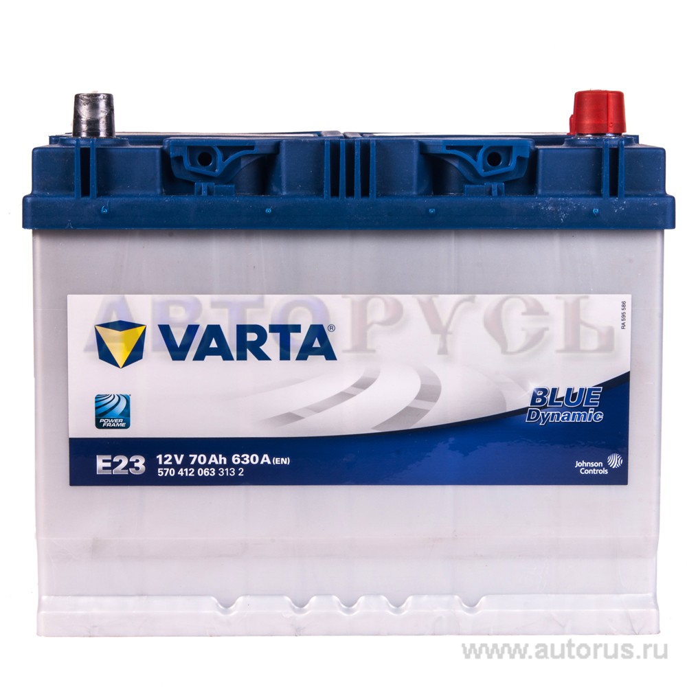 Аккумулятор VARTA Blue Dynamic 70 А/ч 570 412 063 обратная R+ EN 630A 261x175x220 E23 570 412 063 313 2