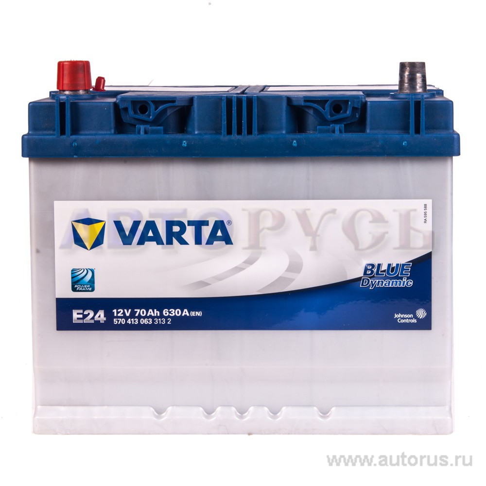 Аккумулятор VARTA Blue Dynamic 70 А/ч 570 413 063 прямая L+ EN 630A 261x175x220 E24 570 413 063 313 2