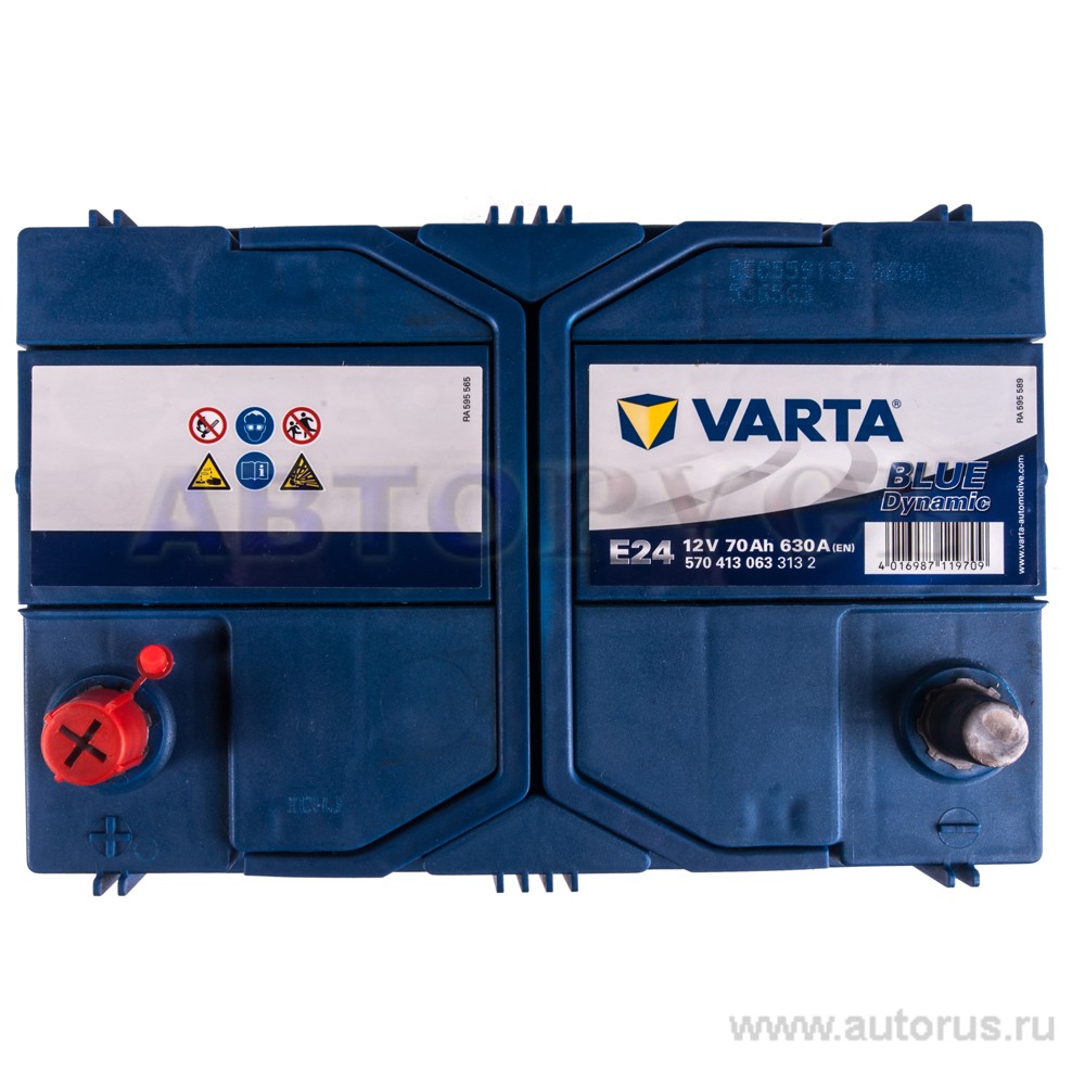 Аккумулятор VARTA Blue Dynamic 70 А/ч 570 413 063 прямая L+ EN 630A 261x175x220 E24 570 413 063 313 2