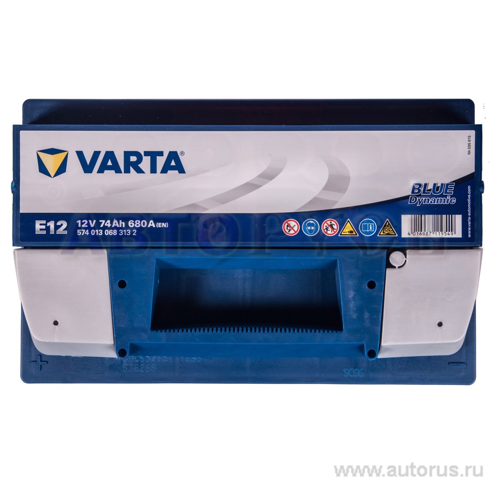 Аккумулятор VARTA Blue Dynamic 74 А/ч 574 013 068 прямая L+ EN 680A 278x175x190 E12 574 013 068 313 2