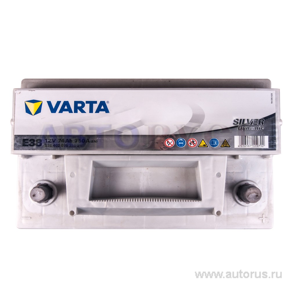 Аккумулятор VARTA Silver Dynamic 74 А/ч 574 402 075 обратная R+ EN 750A 278x175x175 E38 574 402 075 316 2