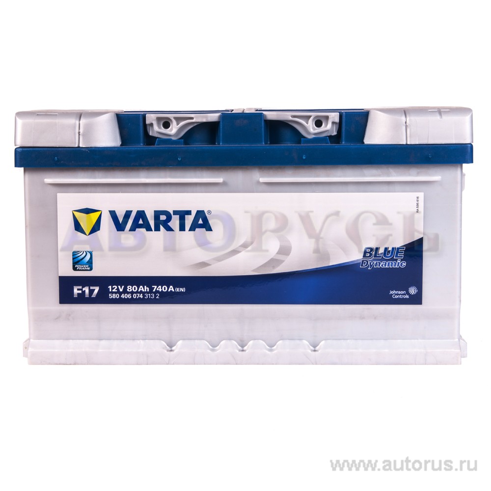 Аккумулятор VARTA Blue Dynamic 80 А/ч 580 406 074 обратная R+ EN 740A 315x175x175 F17 580 406 074 313 2