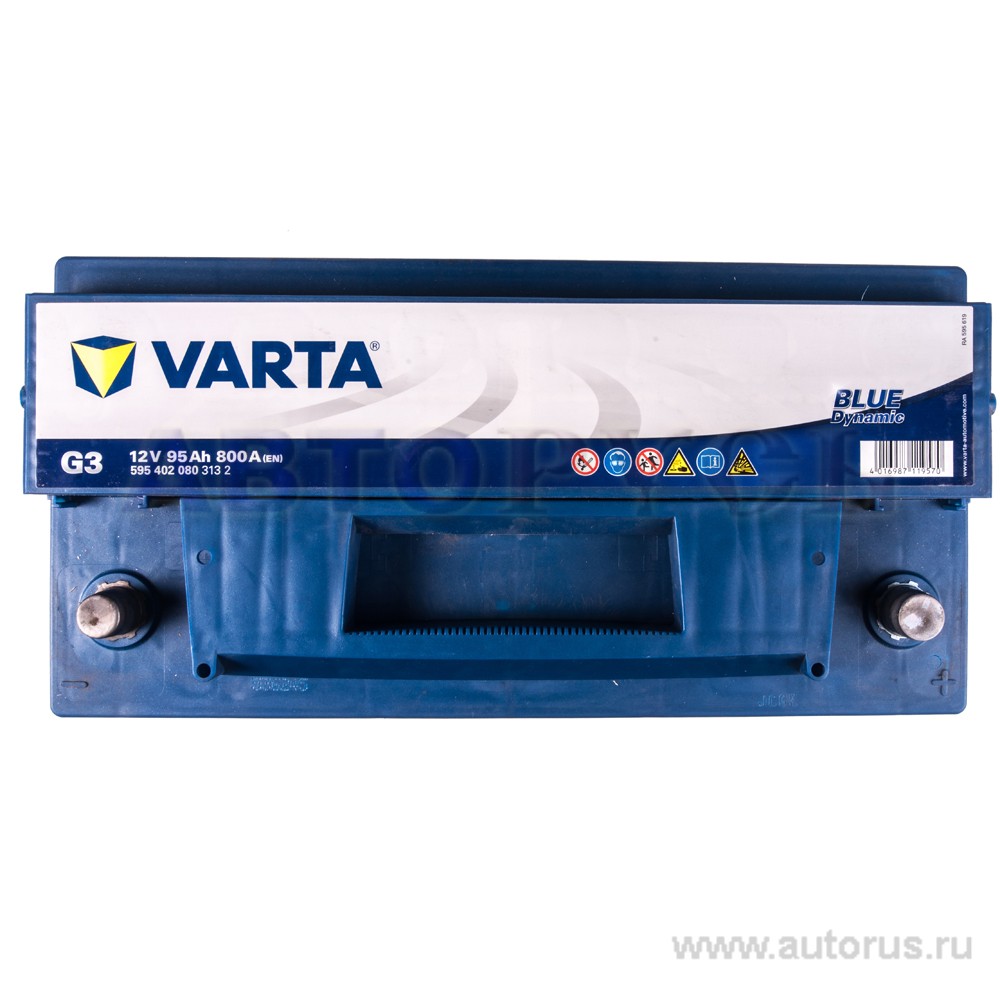 Аккумулятор VARTA Blue Dynamic 95 А/ч 595 402 080 обратная R+ EN 800A 353x175x190 G3 595 402 080 313 2