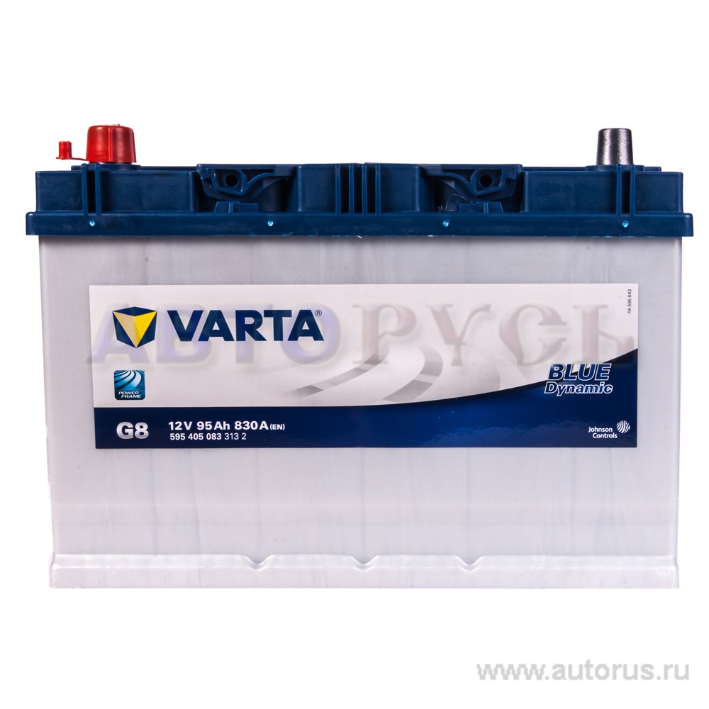 Аккумулятор VARTA Blue Dynamic 95 А/ч 595 405 083 прямая L+ EN 830A 306x173x225 G8 595 405 083 313 2