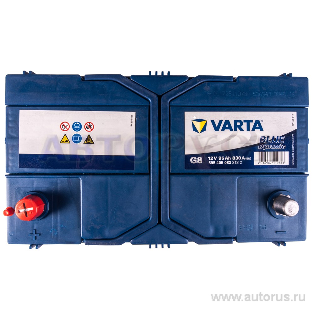 Аккумулятор VARTA Blue Dynamic 95 А/ч 595 405 083 прямая L+ EN 830A 306x173x225 G8 595 405 083 313 2