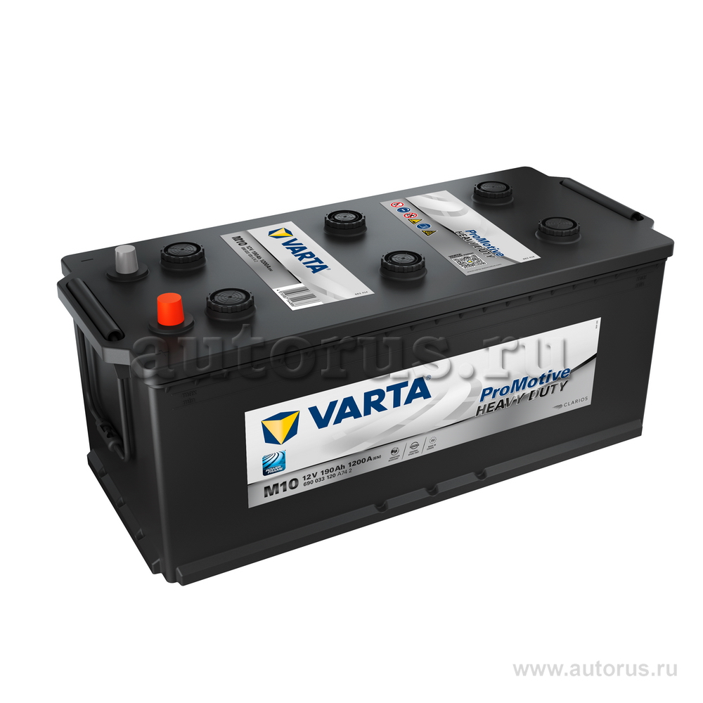 Аккумулятор VARTA Promotive Black 190 А/ч 690 033 120 R+ EN 1 200A 513x223x223 M10 690 033 120 M10