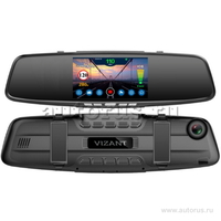 Зеркало с видеорегистратором + антирадар +GPS +выносная камера VIZANT 751 GPS