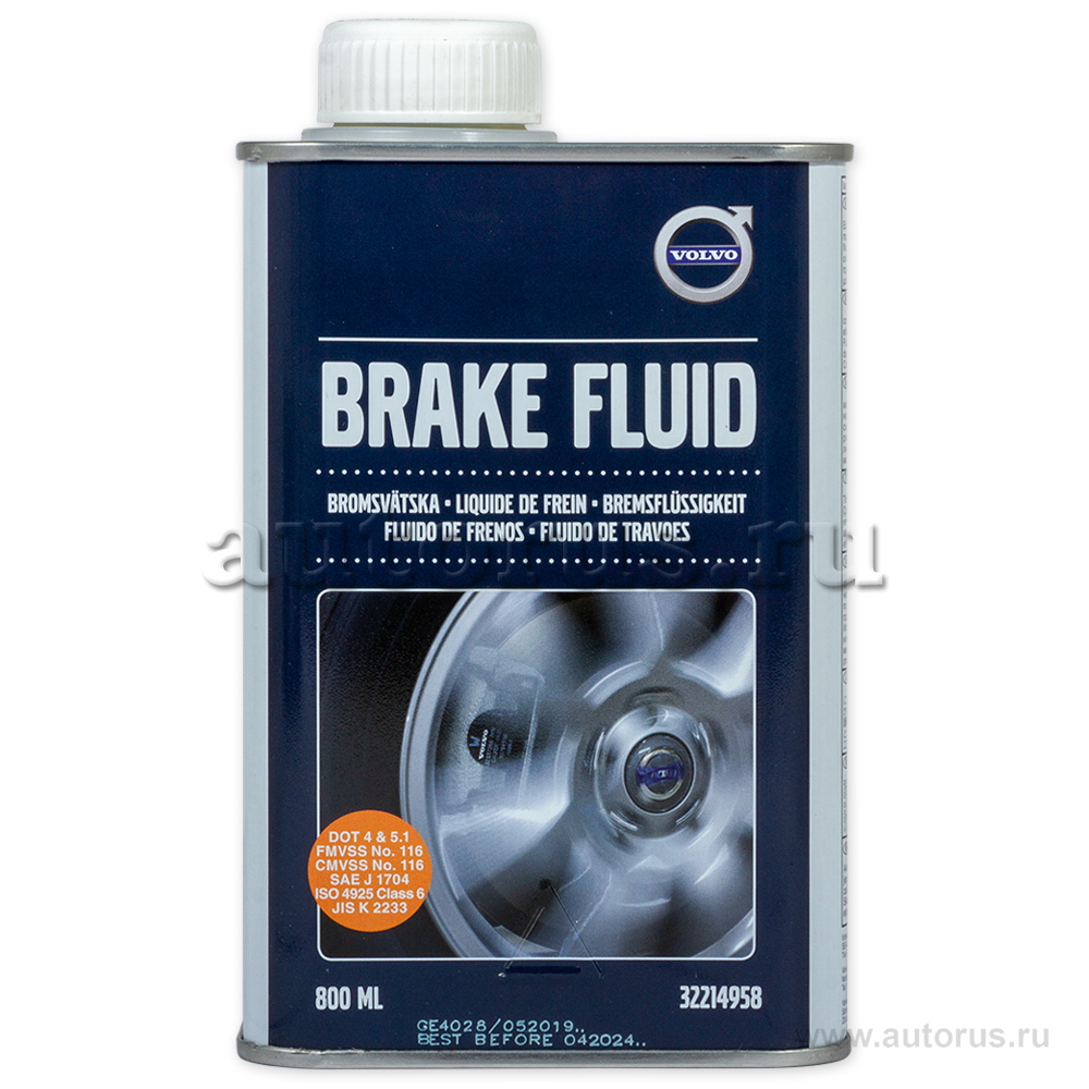 Жидкость тормозная VOLVO Brake Fluid DOT4+ 800 мл 32214958