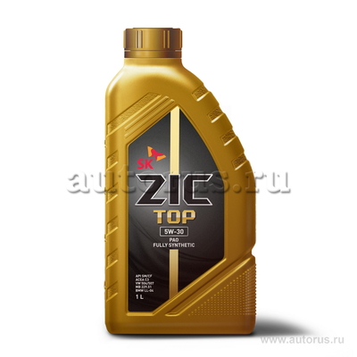 Масло моторное ZIC TOP 5W30 синтетическое 1 л 132901