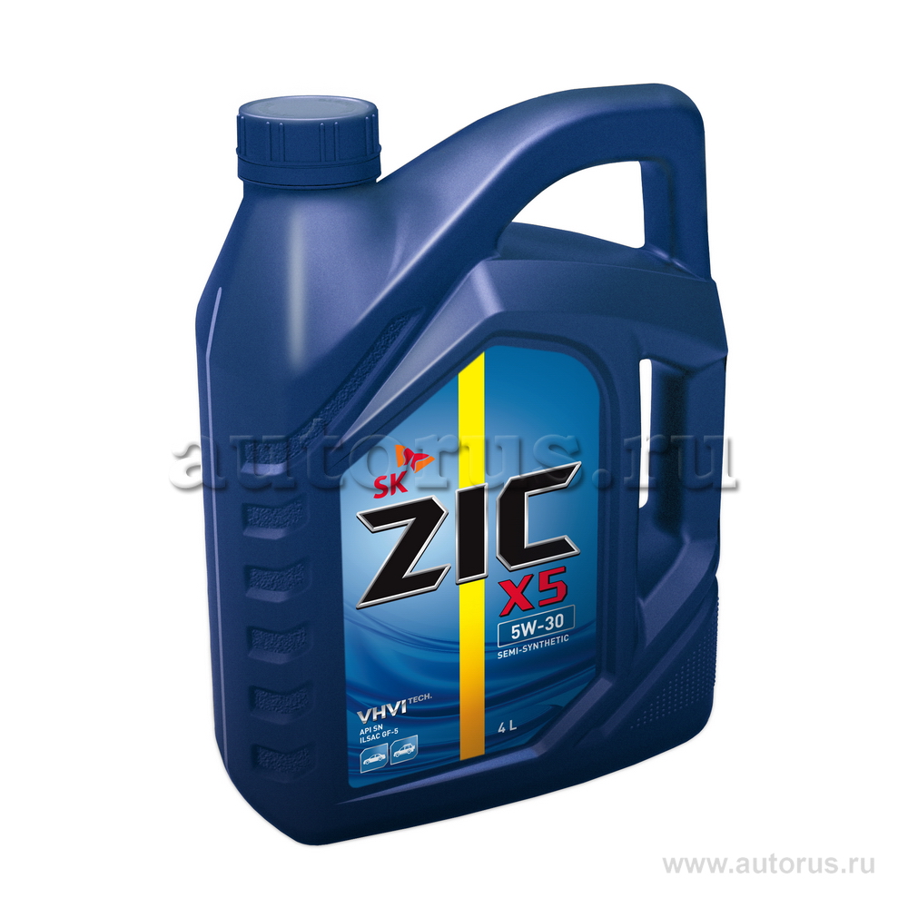 Масло моторное ZIC X5 5W30 полусинтетическое 4 л 162621