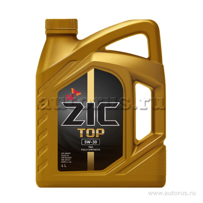 Масло моторное ZIC TOP 5W30 синтетическое 4 л 162901