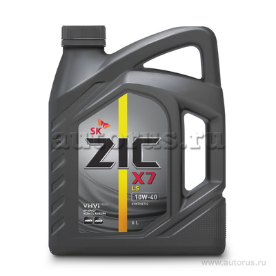 Масло моторное ZIC X7 LS 10W40 синтетическое 6 л 172620