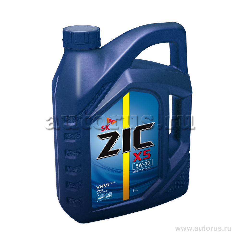 Масло моторное ZIC X5 5W30 полусинтетическое 6 л 172621