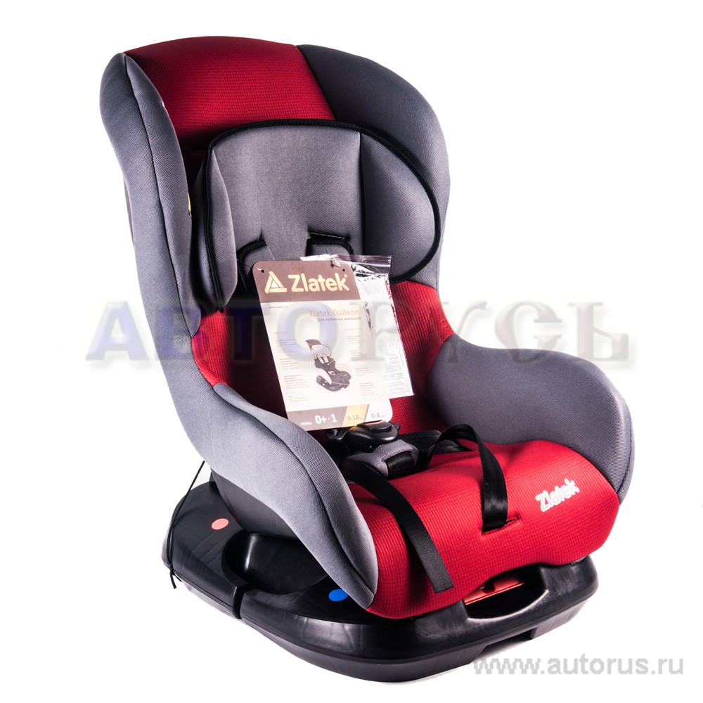 Кресло детское автомобильное группа 0+-1 от 0 кг. до 18 кг. красное ZLATEK GALLEON КРЕС0170