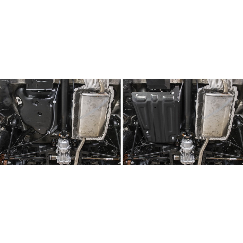 Защита Renault Duster 4WD,V-1,6 2,0, 2011-2015 /Nissan Terranо 4WD топливный бак, V-1,6 2,0, 2014- +крепеж