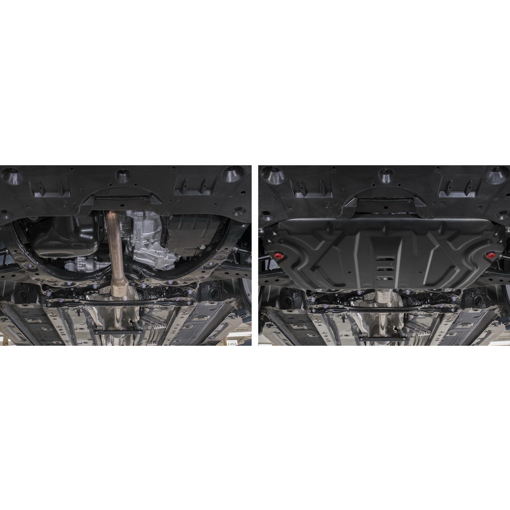 Защита картера КПП комплект крепежа, Toyota Camry (XV70) 2018-, V - 2.0 2.5, 3.5 Увеличенная АВТОБРОНЯ 111.09518.2