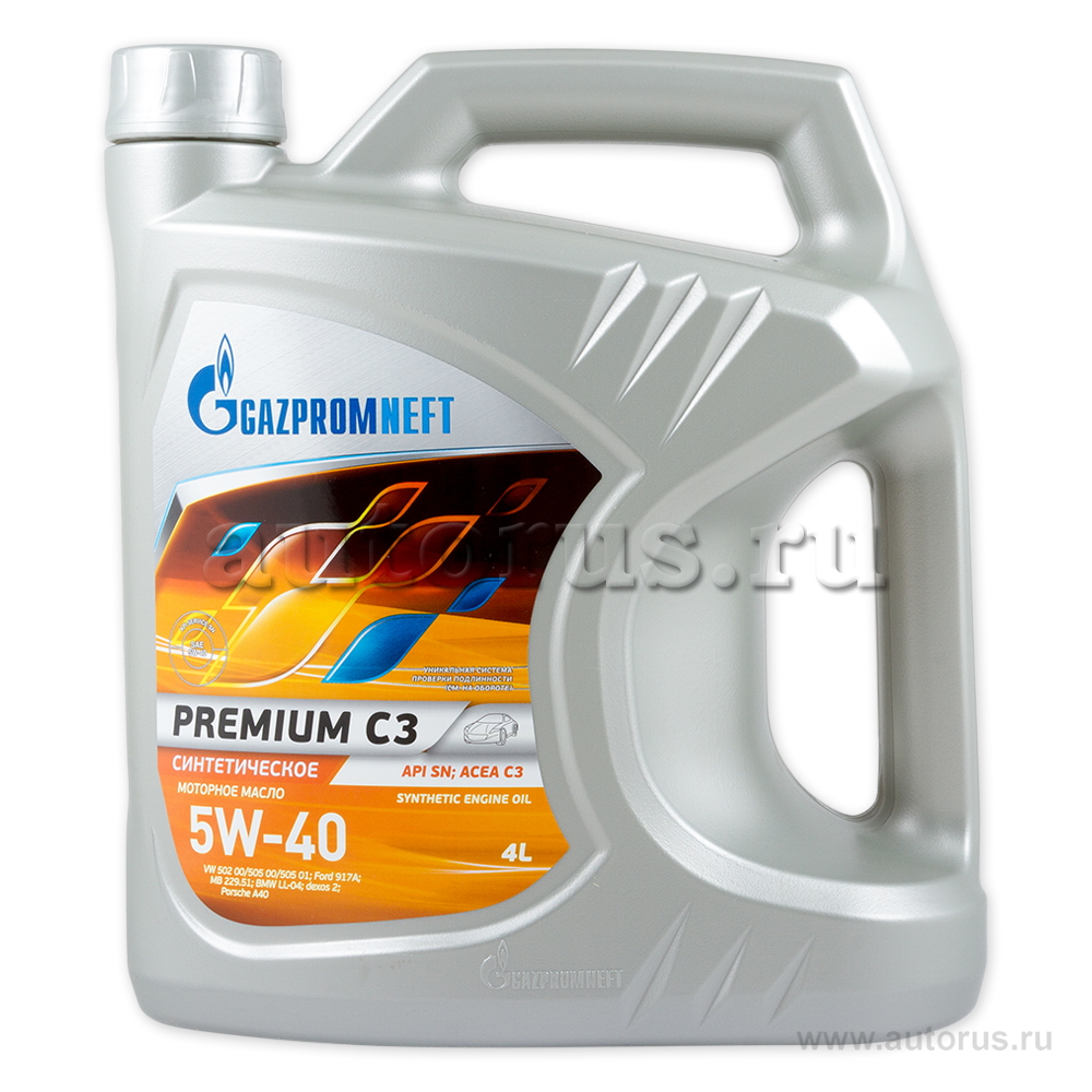 Масло моторное Gazpromneft Premium C3 5W40 синтетическое 4 л 253142233