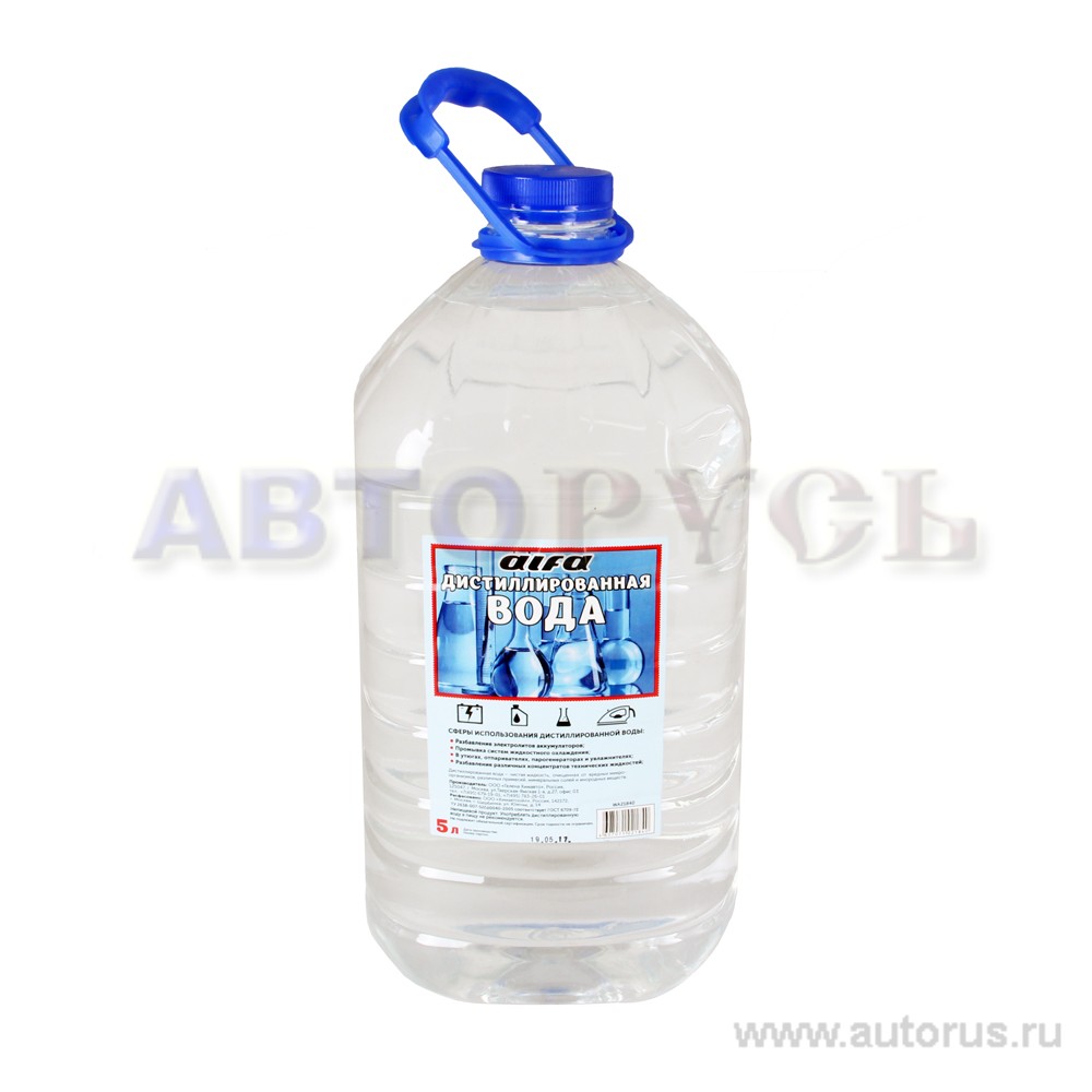 Вода дистиллированная ALFA, 5л ПЭТ бутылка