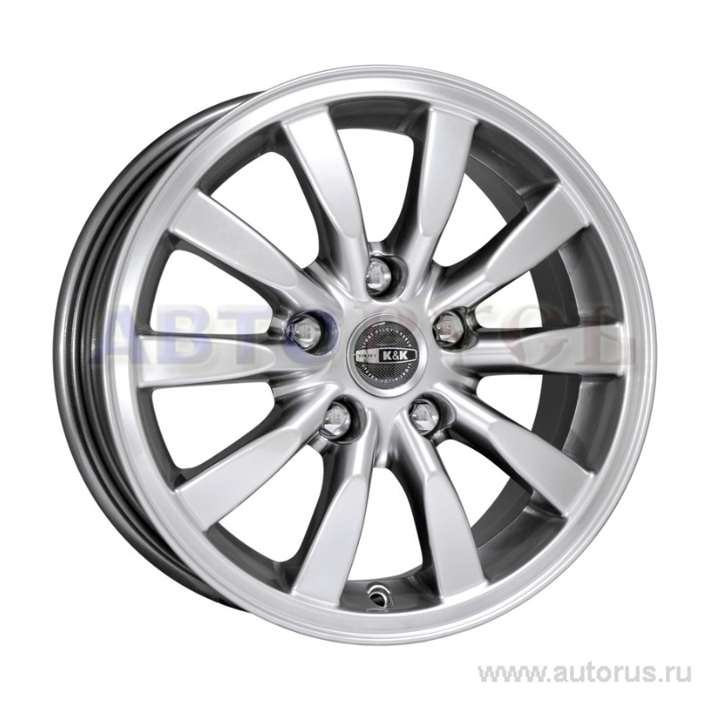 Диск литой R15 6.5J 5x100/67 ET43 КИК Авион платинум 0435