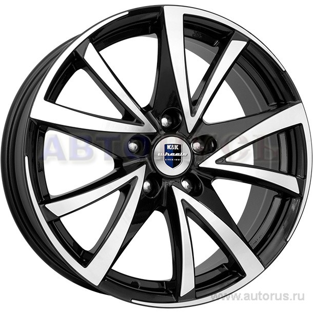 Диск литой R17 7J 5x108/63.35 ET48 КИК Игуана алмаз черный 13349