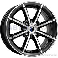 Диск литой R14 6J 4x98/58.6 ET30 КИК Sportline алмаз черный 13597
