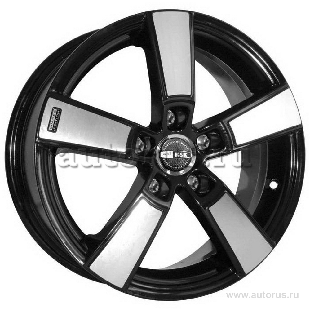 Диск литой R16 6.5J 5x108/67.1 ET42 КИК Кон-Тики алмаз черный 3376