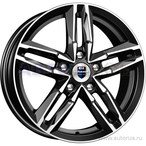 Диск литой R16 6J 5x100/57.1 ET38 КИК Sayan алмаз черный 67886