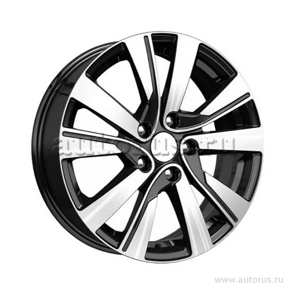 Диск литой R17 7J 5x114.3/66.1 ET49.5 КИК Fluence 749 алмаз черный 70958