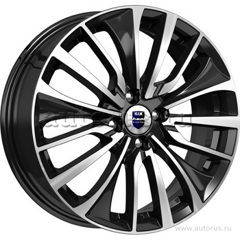 Диск литой R17 6.5J 4x100/67.1 ET40 КИК Flanker (КС751) алмаз черный 71035