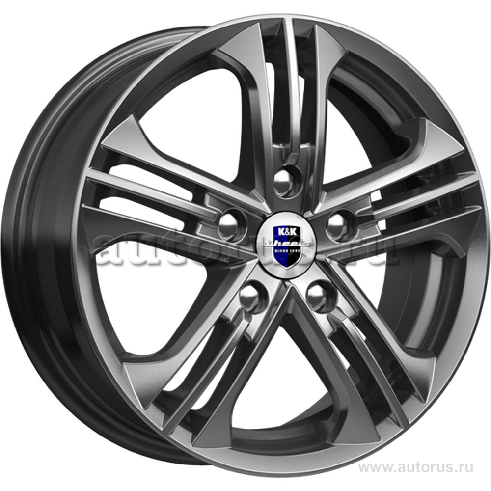 Диск литой R15 6J 5x100/67.1 ET43 КИК Trinity Дарк платинум 72347