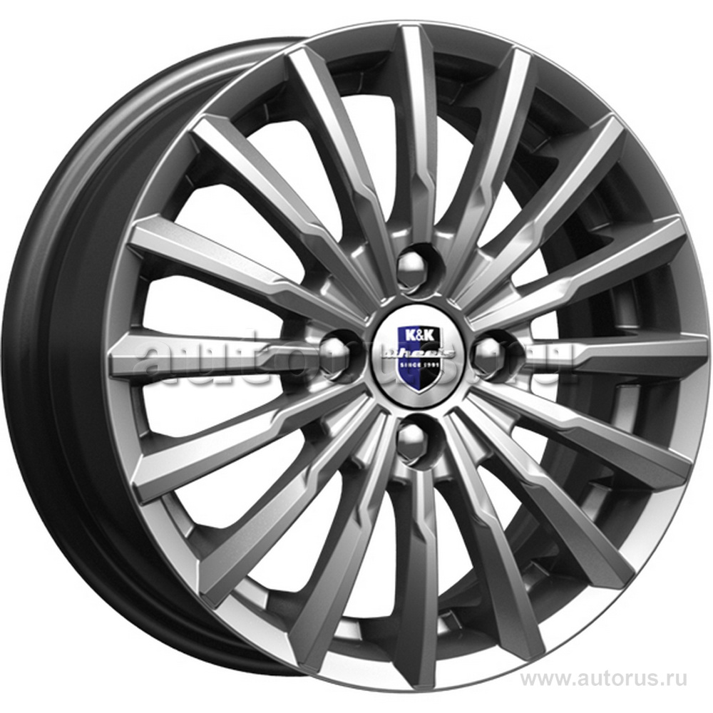 Диск литой R17 7J 5x114.3/67.1 ET48 КИК Акцент Дарк платинум 72588