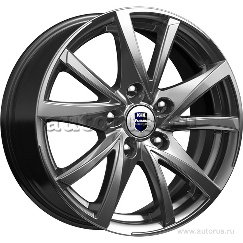 Диск литой R17 7J 5x108/63.35 ET48 КИК Игуана Дарк платинум 72852