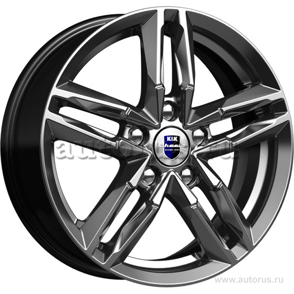 Диск литой R16 6J 5x114.3/67.1 ET50 КИК Sayan Дарк платинум 73170