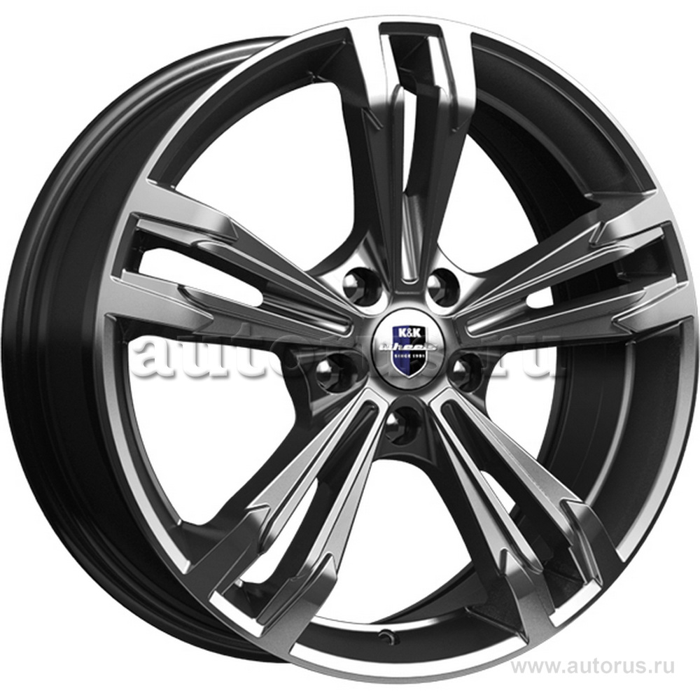 Диск литой R18 7J 5x114.3/67.1 ET50 КИК Каррера Дарк платинум 73184