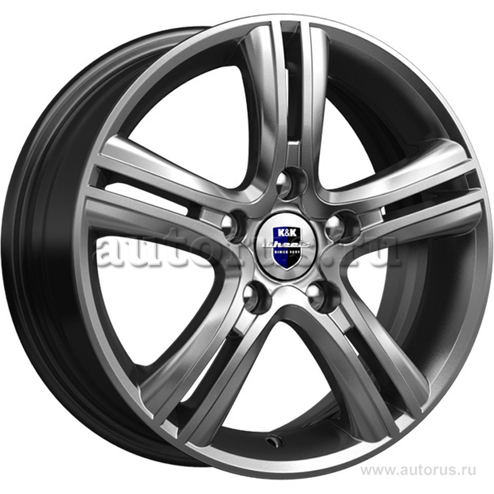 Диск литой R15 6J 5x108/63.35 ET50 КИК Борелли Дарк платинум 73355