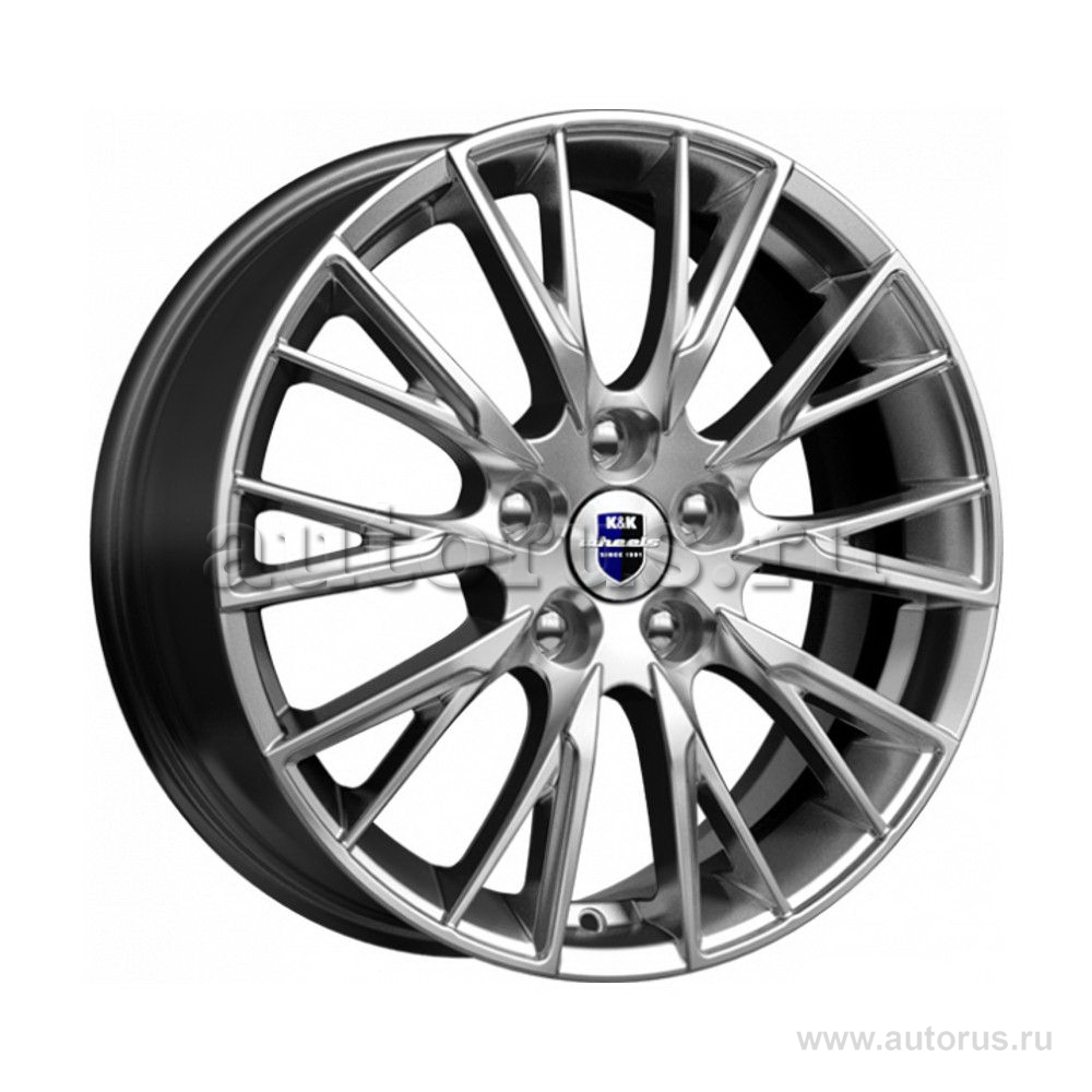 Диск литой R17 6.5J 5x100/67.1 ET38 КИК Солт Дарк платинум 74093