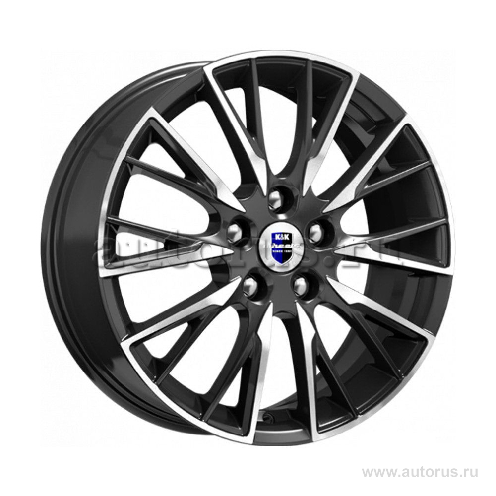 Диск литой R17 6.5J 5x108/63.35 ET50 КИК Солт алмаз черный 74142