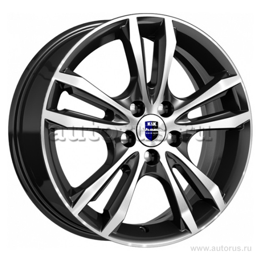 Диск литой R16 6J 5x114.3/67.1 ET45 КИК Samara алмаз черный 74576SK