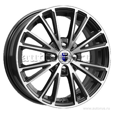 Диск литой R16 6J 4x100/60.1 ET37 КИК Меандр алмаз черный 74608SK